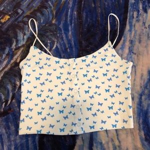 Cropped butterfly tank